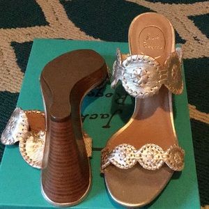 Jack Rogers Lucia Platinum Sandals